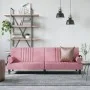 Rosafarbenes Samtschlafsofa mit Armlehnen von , Sofas - Ref: Foro24-351897, Preis: 261,37 €, Rabatt: %