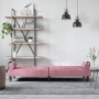 Rosafarbenes Samtschlafsofa mit Armlehnen von , Sofas - Ref: Foro24-351897, Preis: 267,40 €, Rabatt: %