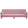 Rosafarbenes Samtschlafsofa mit Armlehnen von , Sofas - Ref: Foro24-351897, Preis: 267,40 €, Rabatt: %