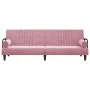 Sofá cama con reposabrazos terciopelo rosa de , Sofás - Ref: Foro24-351897, Precio: 261,35 €, Descuento: %