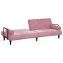 Rosafarbenes Samtschlafsofa mit Armlehnen von , Sofas - Ref: Foro24-351897, Preis: 261,37 €, Rabatt: %