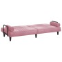 Rosafarbenes Samtschlafsofa mit Armlehnen von , Sofas - Ref: Foro24-351897, Preis: 267,40 €, Rabatt: %