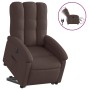 Sillón eléctrico reclinable elevable de tela marrón oscuro de , Sillones - Ref: Foro24-3204121, Precio: 304,68 €
