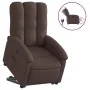 Sillón eléctrico reclinable elevable de tela marrón oscuro de , Sillones - Ref: Foro24-3204121, Precio: 328,06 €, Descuento: %