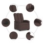 Sillón eléctrico reclinable elevable de tela marrón oscuro de , Sillones - Ref: Foro24-3204121, Precio: 304,68 €