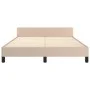 Cappuccino synthetic leather headboard bed frame 140x200cm by , Beds and slatted bases - Ref: Foro24-3125517, Price: 219,53 €...