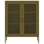 Armario de almacenamiento acero verde oliva 80x35x101,5 cm de , Taquillas y armarios de almacenamiento - Ref: Foro24-336171, ...