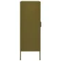 Armario de almacenamiento acero verde oliva 80x35x101,5 cm de , Taquillas y armarios de almacenamiento - Ref: Foro24-336171, ...