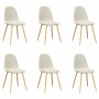 Esszimmerstühle 6 Einheiten cremeweißer Samt von , Essstühle - Ref: Foro24-3082879, Preis: 393,65 €, Rabatt: %