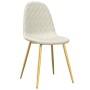 Sillas de comedor 6 unidades terciopelo blanco crema de , Sillas de comedor - Ref: Foro24-3082879, Precio: 385,02 €, Descuent...