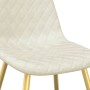 Sillas de comedor 6 unidades terciopelo blanco crema de , Sillas de comedor - Ref: Foro24-3082879, Precio: 385,02 €, Descuent...