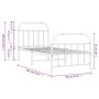 Bed frame with headboard and black metal footboard 80x200 cm by , Beds and slatted bases - Ref: Foro24-353644, Price: 85,93 €...