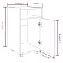 Zusatzschrank mit Rädern Eichensperrholz 33x38x60 cm von , Schließfächer und Lagerschränke - Ref: Foro24-815854, Preis: 43,72...