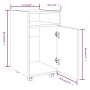 Zusatzschrank mit Rädern Eichensperrholz 33x38x60 cm von , Schließfächer und Lagerschränke - Ref: Foro24-815854, Preis: 44,42...