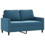 Blue velvet 3-piece sofa set with cushions by , Sofas - Ref: Foro24-3201963, Price: 762,25 €, Discount: %