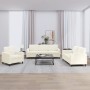 3-piece cream velvet sofa set by , Sofas - Ref: Foro24-3201942, Price: 732,04 €, Discount: %