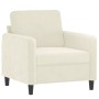 3-piece cream velvet sofa set by , Sofas - Ref: Foro24-3201942, Price: 732,04 €, Discount: %