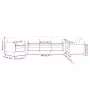 3-teilige Sofagarnitur aus cremefarbenem Samt von , Sofas - Ref: Foro24-3201942, Preis: 718,21 €, Rabatt: %