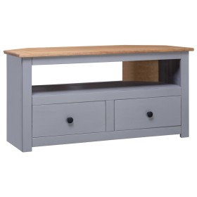 Mueble esquinero TV madera pino estilo Panamá gris 93x49x49 cm