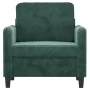 Sillón de terciopelo verde oscuro 60 cm de , Sofás - Ref: Foro24-359424, Precio: 173,77 €, Descuento: %