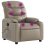 Reclining massage armchair in synthetic leather, cappuccino color. by , Armchairs - Ref: Foro24-374146, Price: 229,88 €, Disc...
