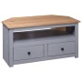Eck-TV-Schrank aus Kiefernholz im Panama-Stil, grau, 93 x 49 x 49 cm von vidaXL, TV-Möbel - Ref: Foro24-282686, Preis: 134,90...