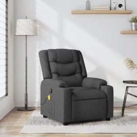 Dark gray fabric reclining massage chair by , Armchairs - Ref: Foro24-374131, Price: 340,65 €, Discount: %
