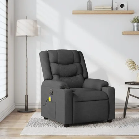 Sillón de masaje reclinable de tela gris oscuro de , Sillones - Ref: Foro24-374131, Precio: 339,74 €, Descuento: %