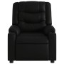 Sillón reclinable de cuero sintético negro
