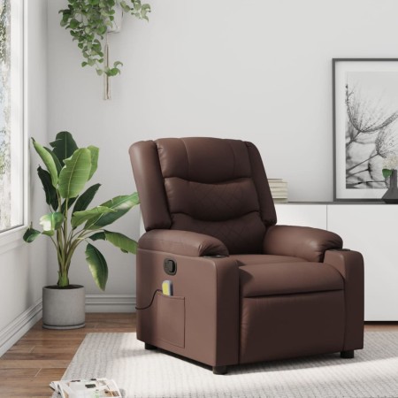 Brauner Liege-Massagesessel aus Kunstleder von , Sessel - Ref: Foro24-374125, Preis: 236,16 €, Rabatt: %