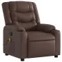 Sillón de masaje reclinable cuero sintético marrón de , Sillones - Ref: Foro24-374125, Precio: 242,44 €, Descuento: %