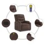 Sillón de masaje reclinable cuero sintético marrón de , Sillones - Ref: Foro24-374125, Precio: 242,44 €, Descuento: %