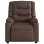 Sillón de masaje reclinable cuero sintético marrón de , Sillones - Ref: Foro24-374125, Precio: 242,44 €, Descuento: %