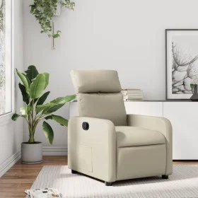 Relaxsessel aus cremefarbenem Kunstleder von , Sessel - Ref: Foro24-374184, Preis: 187,20 €, Rabatt: %