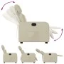 Sillón reclinable de cuero sintético crema de , Sillones - Ref: Foro24-374184, Precio: 187,19 €, Descuento: %
