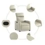 Sillón reclinable de cuero sintético crema de , Sillones - Ref: Foro24-374184, Precio: 187,19 €, Descuento: %