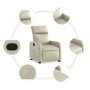 Sillón reclinable de cuero sintético crema de , Sillones - Ref: Foro24-374184, Precio: 190,02 €, Descuento: %