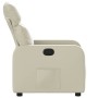 Sillón reclinable de cuero sintético crema de , Sillones - Ref: Foro24-374184, Precio: 190,02 €, Descuento: %