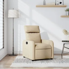 Sillón reclinable de tela crema de , Sillones - Ref: Foro24-374173, Precio: 214,12 €, Descuento: %