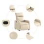 Cream fabric recliner. by , Armchairs - Ref: Foro24-374173, Price: 217,63 €, Discount: %