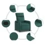 Sillón reclinable de tela verde oscuro de , Sillones - Ref: Foro24-374171, Precio: 196,96 €, Descuento: %