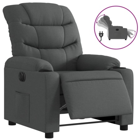 Dark gray fabric electric recliner. by , Armchairs - Ref: Foro24-3206628, Price: 264,64 €, Discount: %