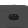Sillón reclinable eléctrico de tela gris oscuro