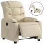 Sillón reclinable eléctrico de tela crema de , Sillones - Ref: Foro24-3206635, Precio: 294,16 €, Descuento: %