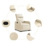Cremefarbener Liegesessel aus Stoff von , Sessel - Ref: Foro24-3206707, Preis: 273,61 €, Rabatt: %
