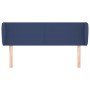 Cabecero de tela azul 103x23x78/88 cm