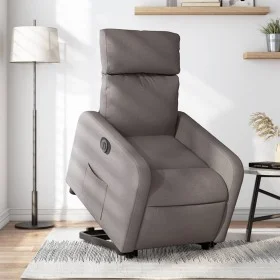 Sillón eléctrico reclinable elevable de tela gris taupe de , Sillones - Ref: Foro24-3206724, Precio: 296,56 €, Descuento: %