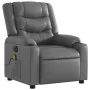 Sillón de masaje reclinable eléctrico cuero sintético gris de , Sillones - Ref: Foro24-3206550, Precio: 281,78 €, Descuento: %