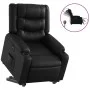 Electric black synthetic leather reclining and lifting armchair by , Armchairs - Ref: Foro24-3206559, Price: 376,67 €, Discou...