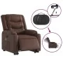 Sillón de masaje elevable eléctrico cuero sintético marrón de , Sillones - Ref: Foro24-3206565, Precio: 364,77 €, Descuento: %